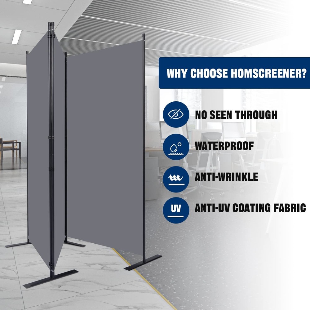 6FT Portable Room Divider - 3 Panel Folding Privacy Screen for Any Space