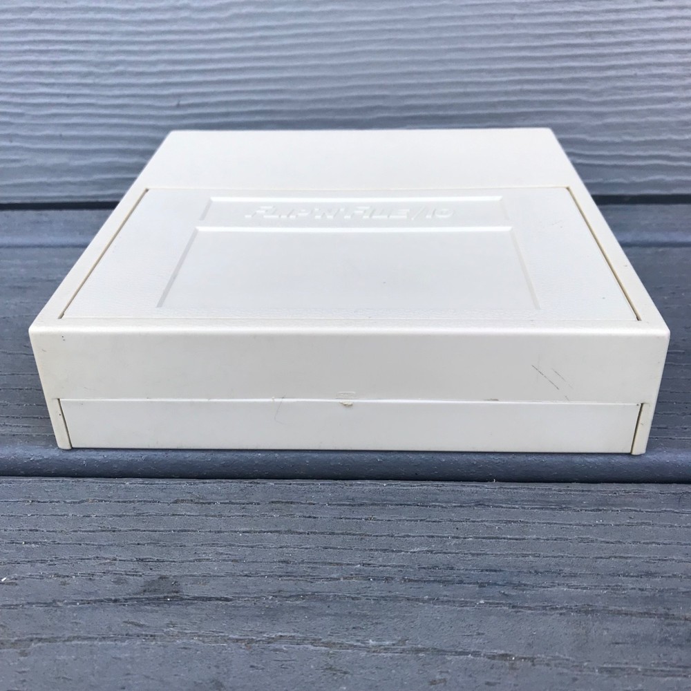 Flip N File Library Case 5.25 Floppy Disk Diskette Holder Storage Box