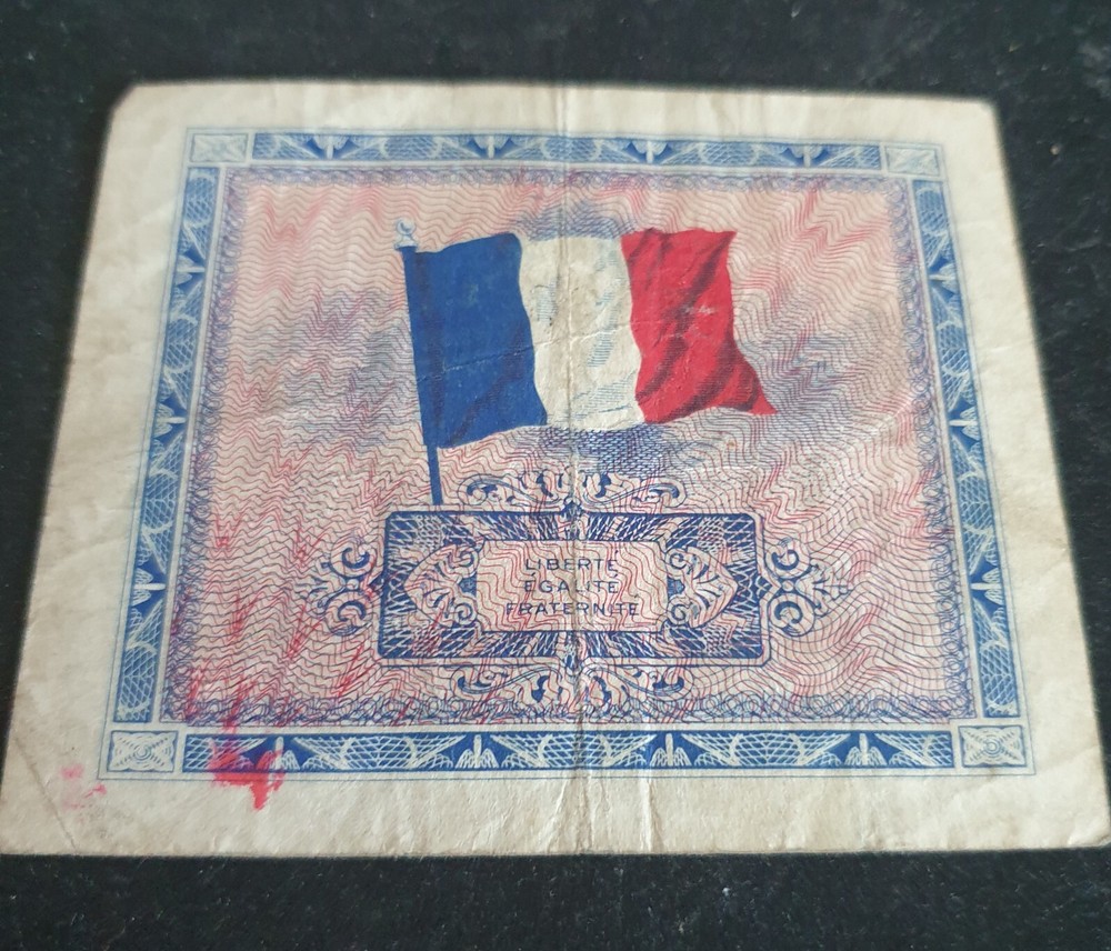 WW2 British Army 5 Franc Bank Note Issued in Normandy after D-Day June 6th 1944