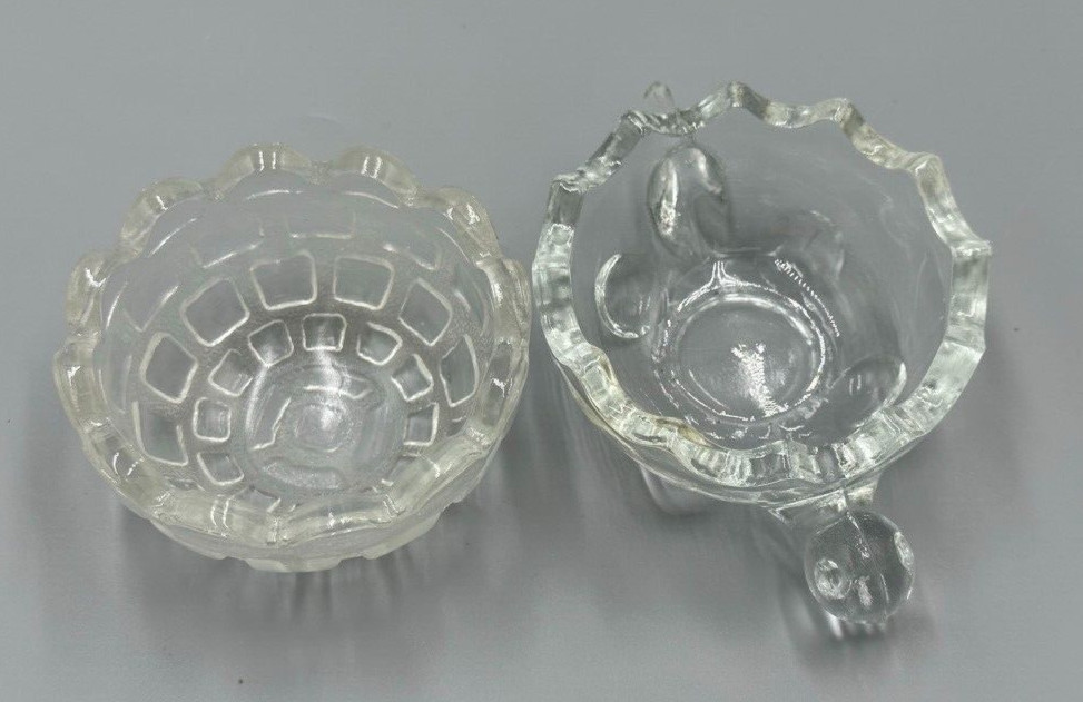 Vintage TURTLE Figural Glass Covered CANDY DISH Container TRINKET