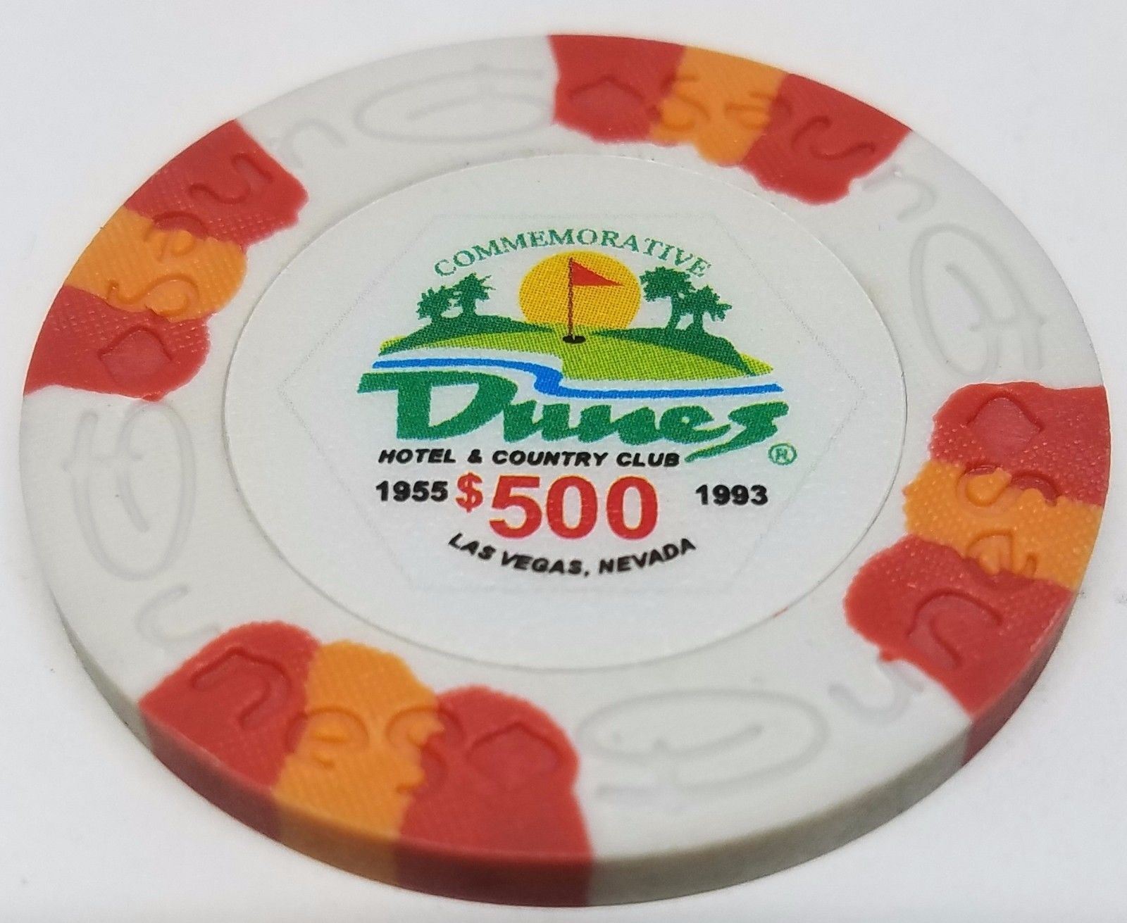 Poker Chips (25) $500 Dunes Commemorative 9 gram Clay Composite