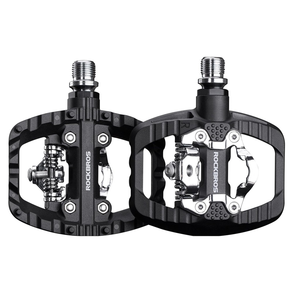 ROCKBROS Mountain Bike Pedals Dual Function Sealed Clipless Flat Platform Compat