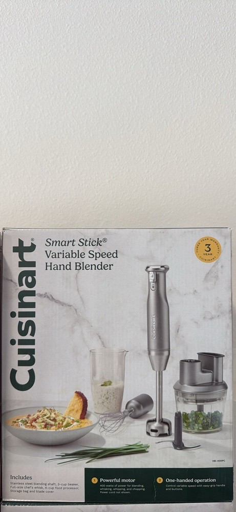 Cuisinart Smart Stick Variable Speed Hand Immersion Blender Food Processor