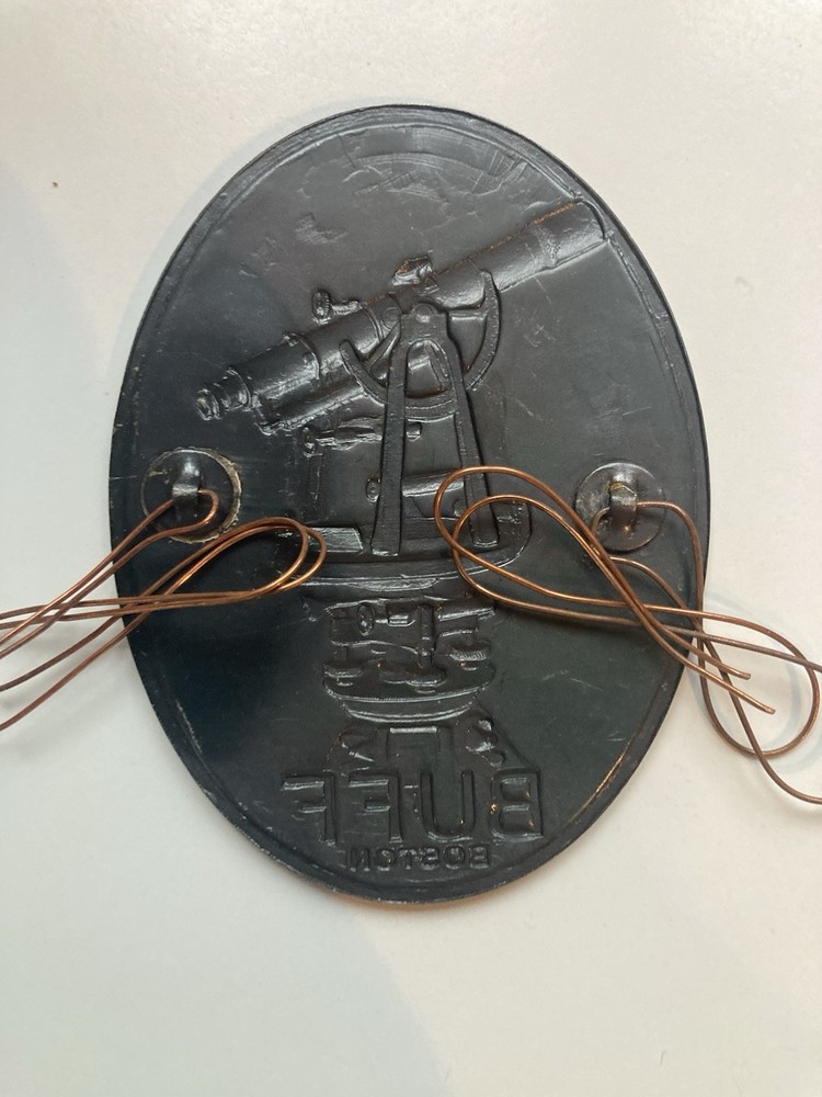 BUFF AND BUFF CO. EMBOSSED MEDALLION FOR SURVEYING PRECISE TRANSIT - VINTAGE