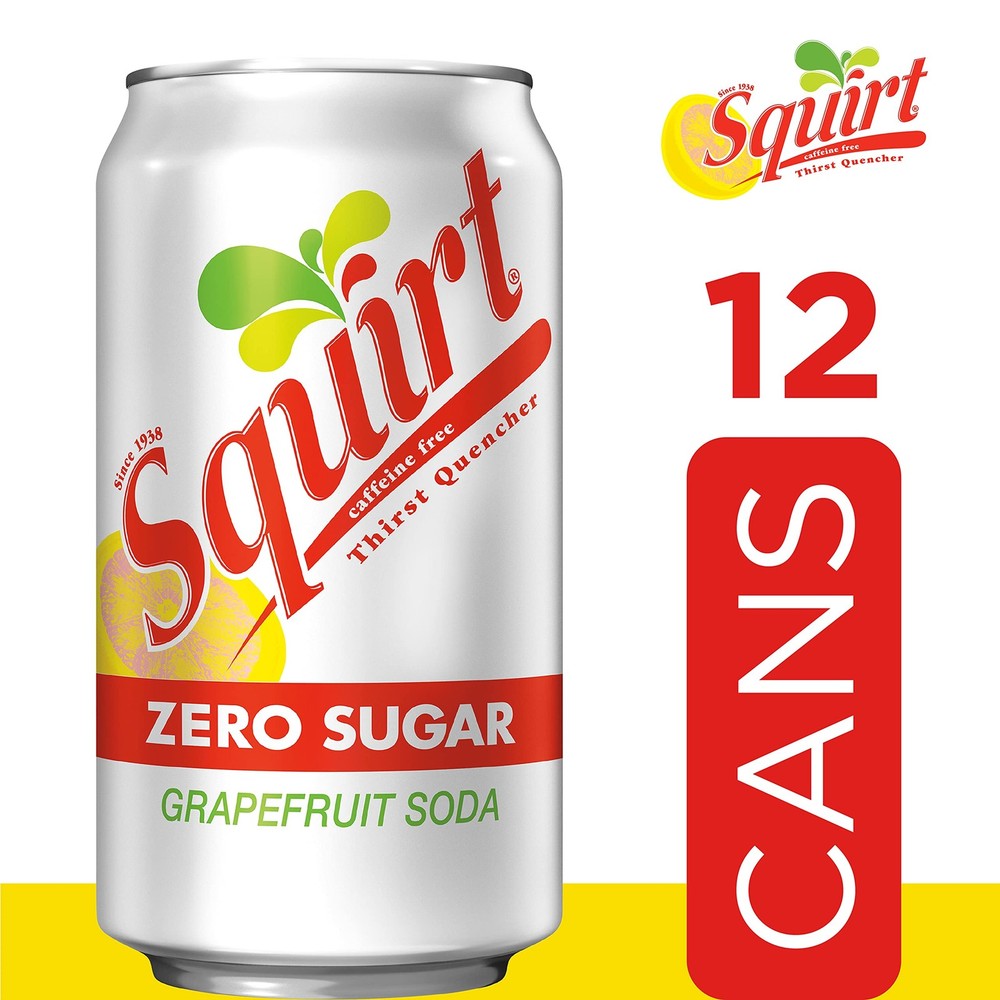 Soda Zero Sugar Grapefruit 12 fl oz Cans 12 Pack
