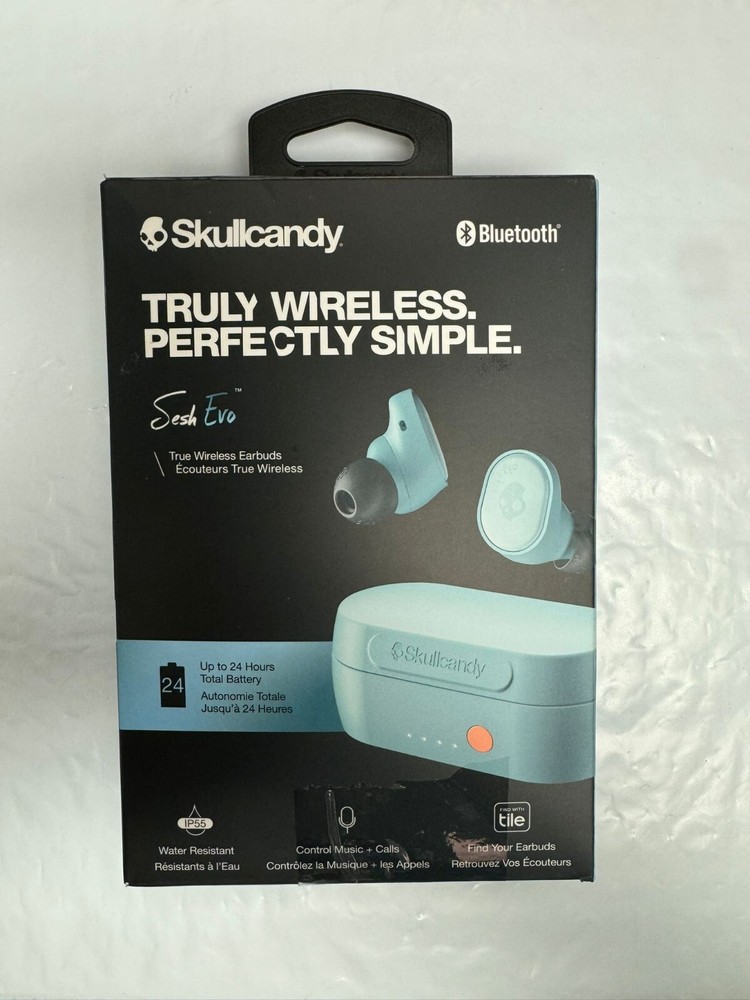 Skullcandy SESH EVO True Wireless Bluetooth in-Ear Earbud | Bleached Blue