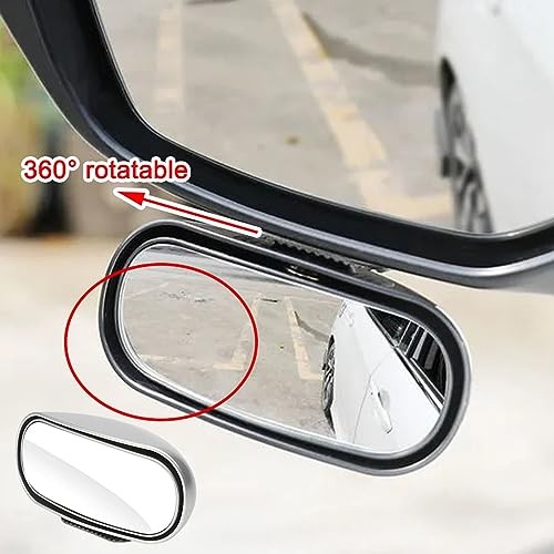 Blind Spot Mirror for Car 2 Pack, Adjustable Convex Wide-Angle Black-2Pack