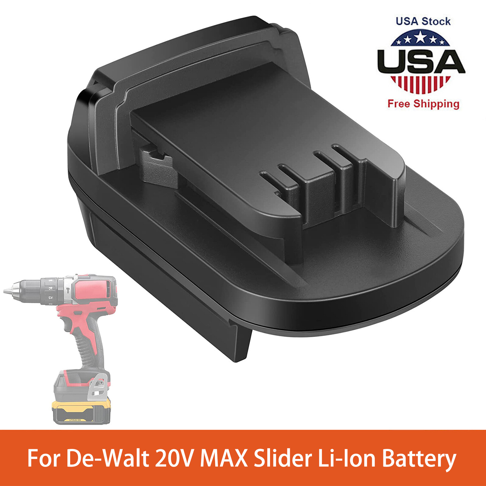 Battery Adapter for De walt 20V Li-Ion Batteries Convert to Milwaukee 18V Tools