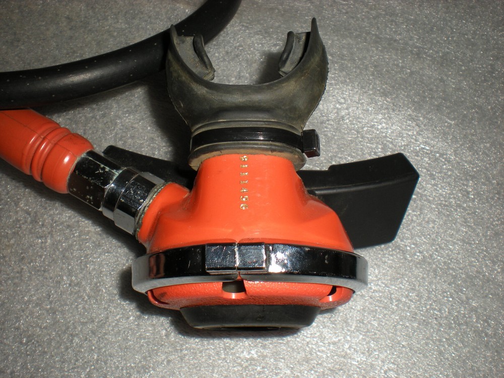 Systems Sub-Aquatic Scuba Diving Orange Mouthpiece Regulator ASIS UNTESTED