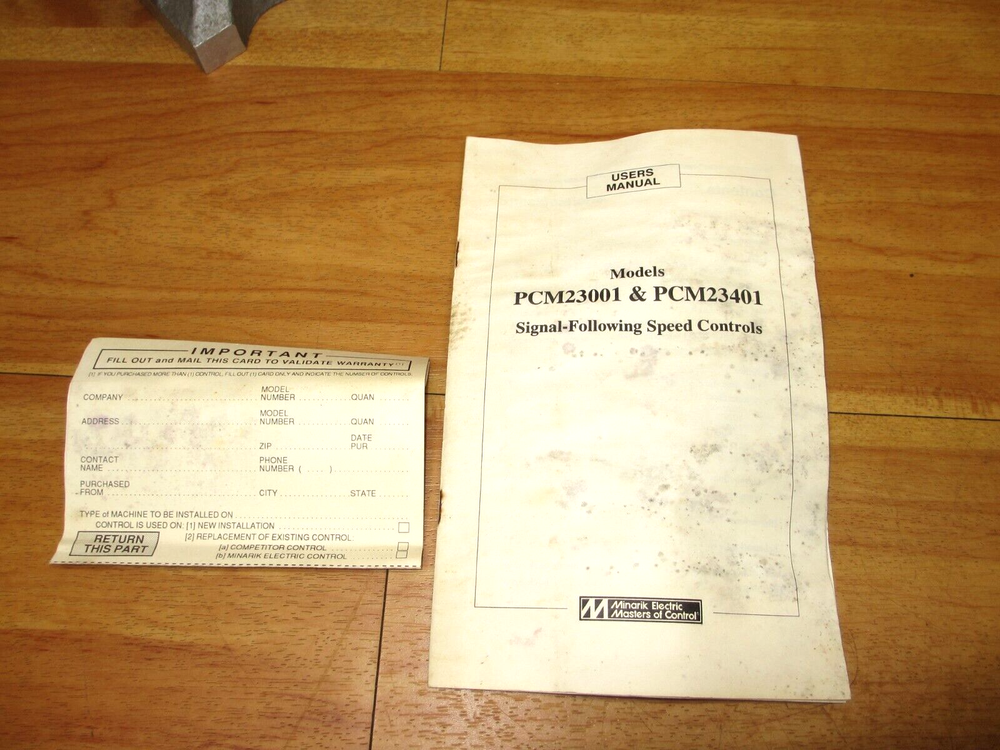 Minarik PCM23401A *NEW* DC Motor Speed Control
