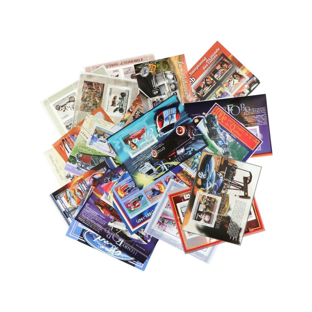 STAMPS COLLECTION CARS 30+ DIFF. SETS