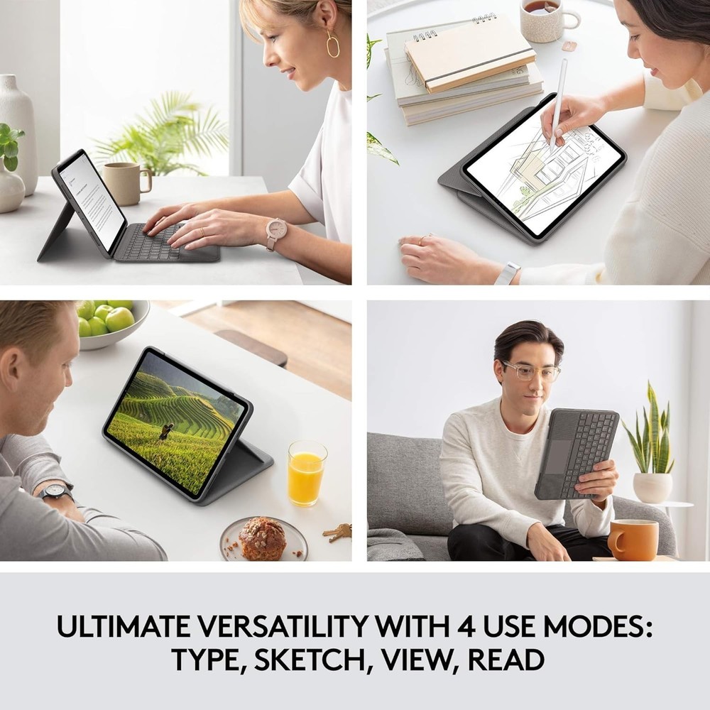 Logitech Folio Touch Keyboard Case Trackpad Backlit iPad Pro 11 1st 2nd 3rd 4th