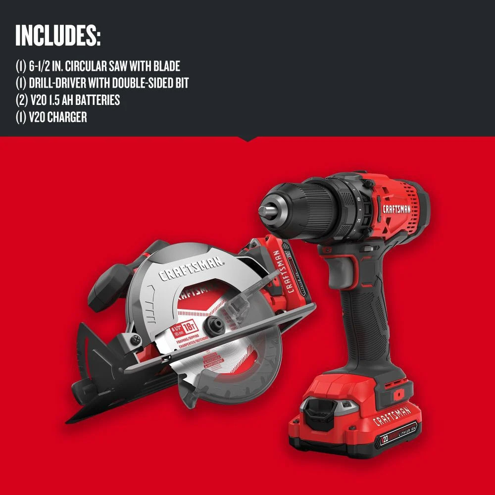 Craftsman V20* Cordless 2-Tool Combo 2 Battery Kit