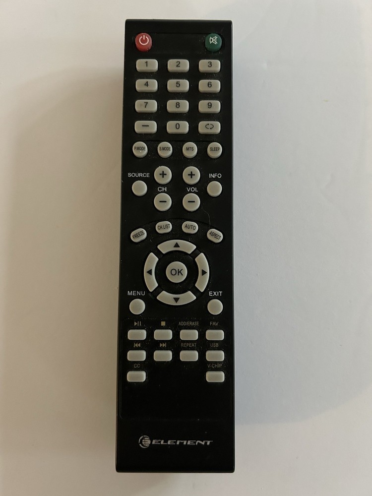 Element Remote Control for Element TV Black Tested & Working Clean Disinfected