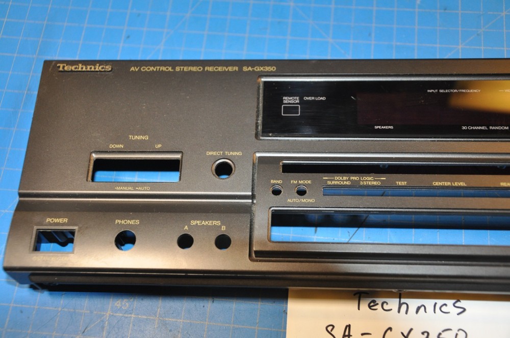 Technics SA-GX350 Receiver Replacement Parts Front Face Panel Plate
