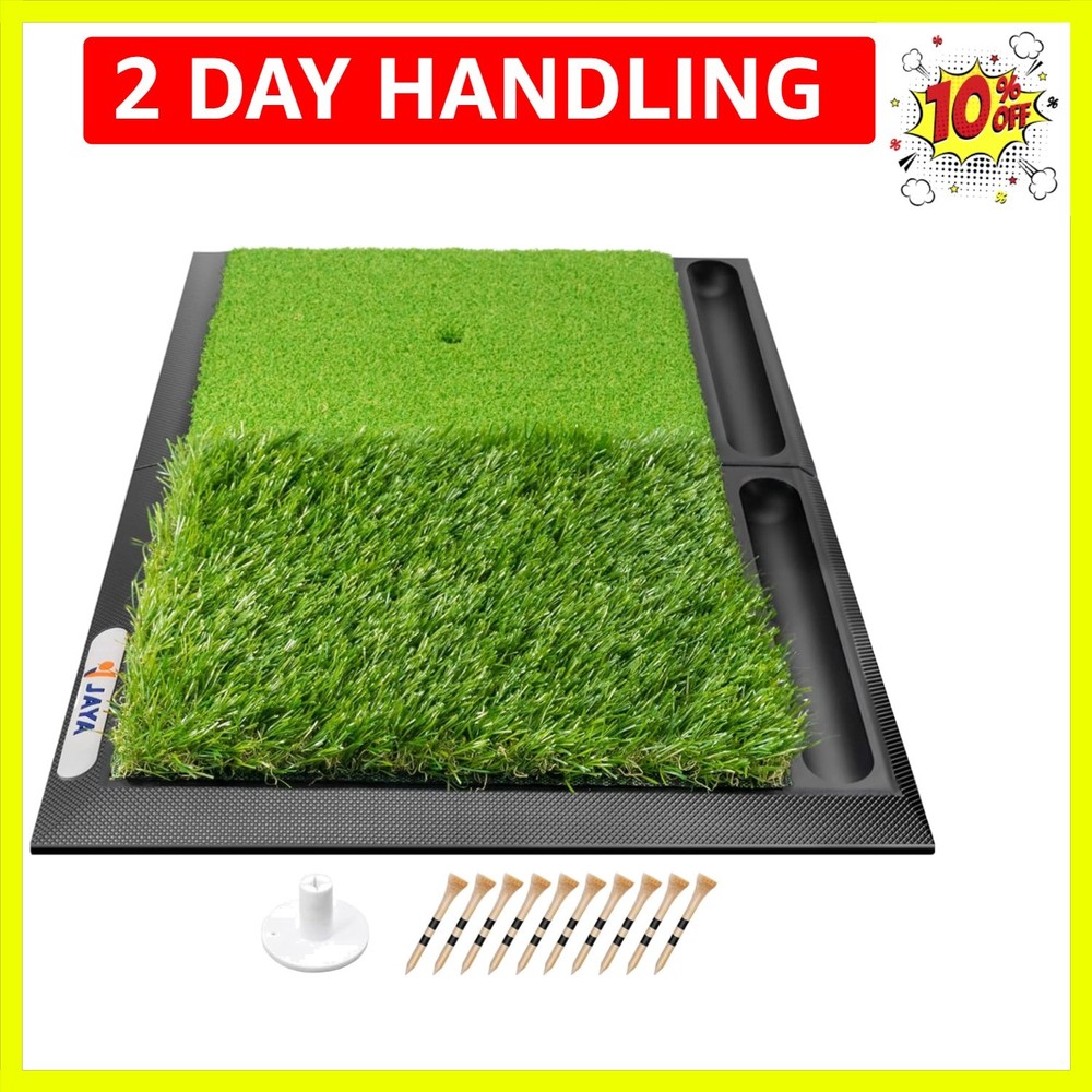 Golf Hitting Mat with Heavy Rubber Base, Foldable Golf Practice Mat for Indoo...