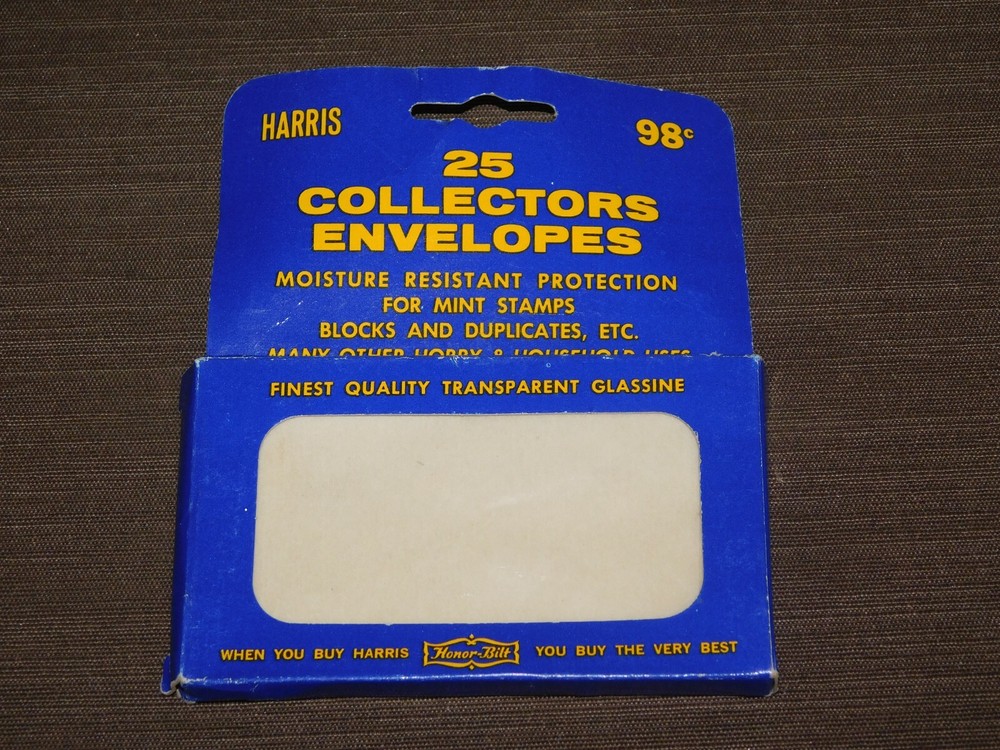 VINTAGE STAMP COLLECTING HARRIS 25 COLLECTORS ENVELOPES