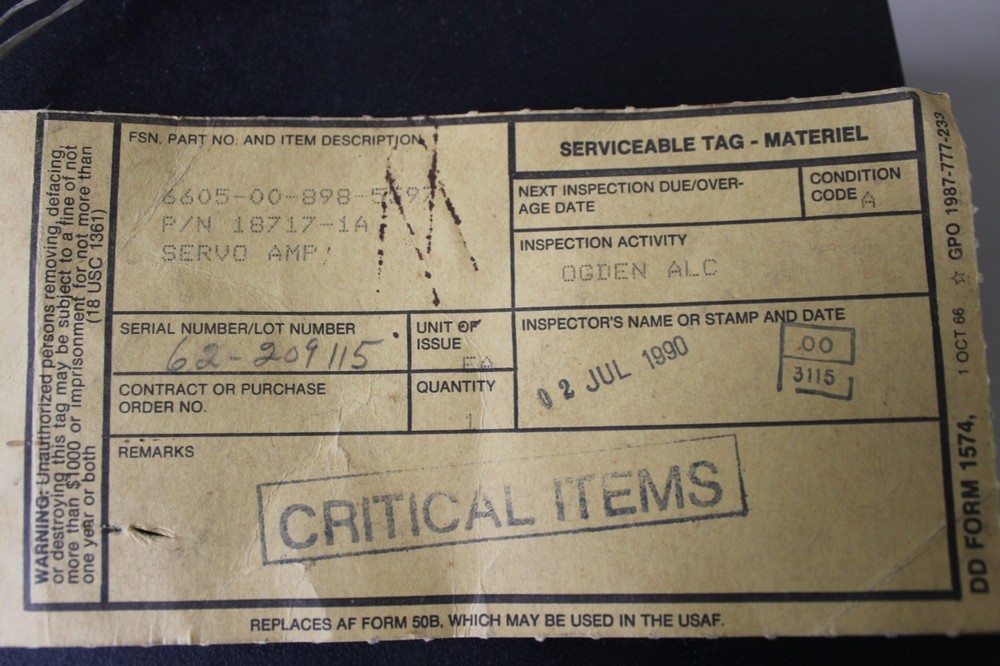 BENDIX COMPASS GYRO SERVO AMPLIFIER AN/AJN-3A