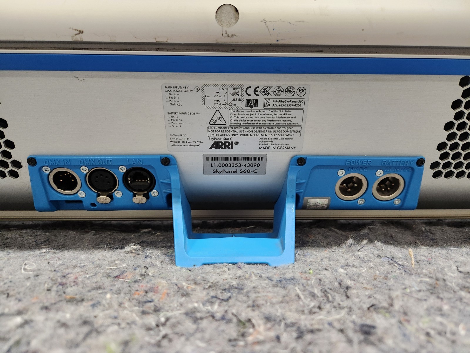 ARRI S60-C SkyPanel RGBW Color/White LED Soft Light Panel with Power Supply Blue