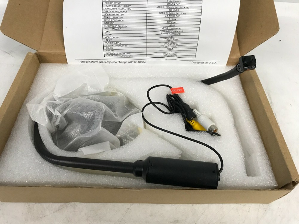 USP Security Snake Camera with Goose Neck Bracket