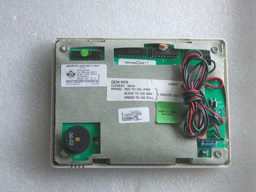 Napco Gemini GEM-RP8 Security System Keypad