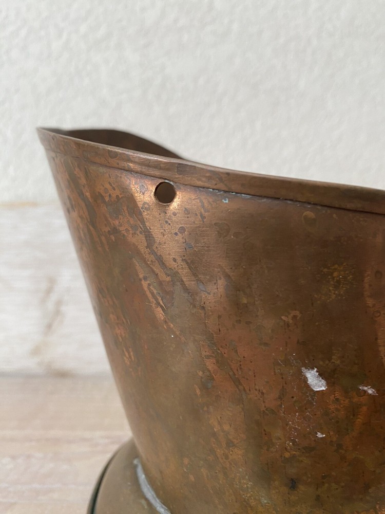 Vintage Rustic Copper Bucket #B12