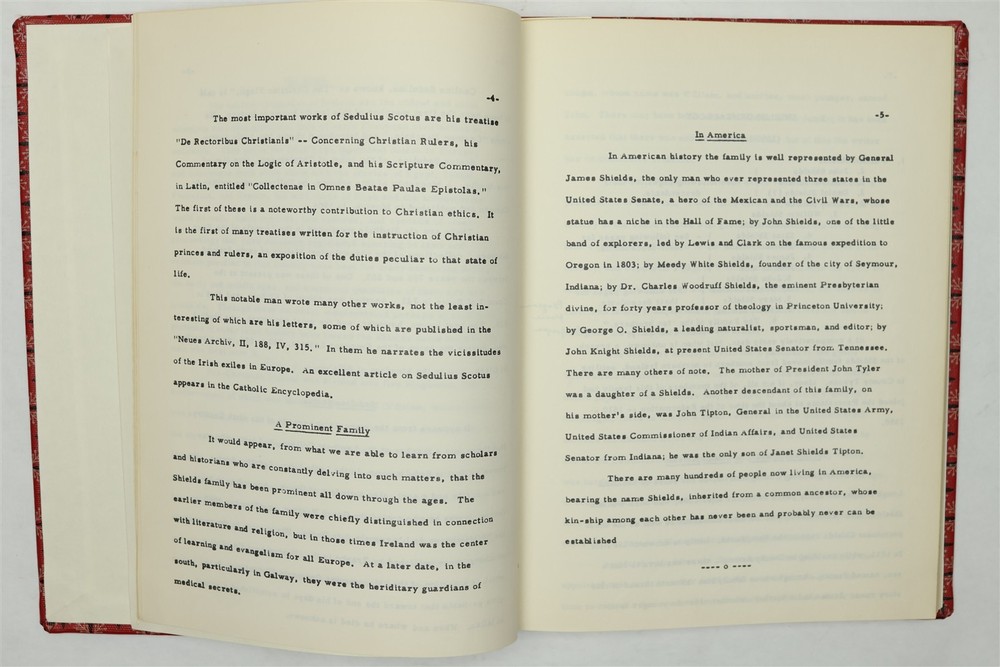 Shields Family History Book