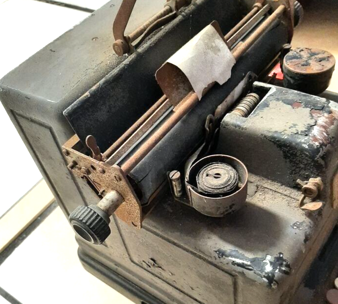 Vintage Dalton Listing & Adding Machine adds character to space