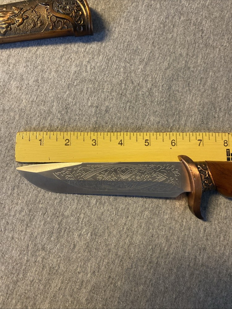 EAGLE HEAD Fixed Blade 13" MEDIEVAL DAGGER & Sheath Renaissance Vintage