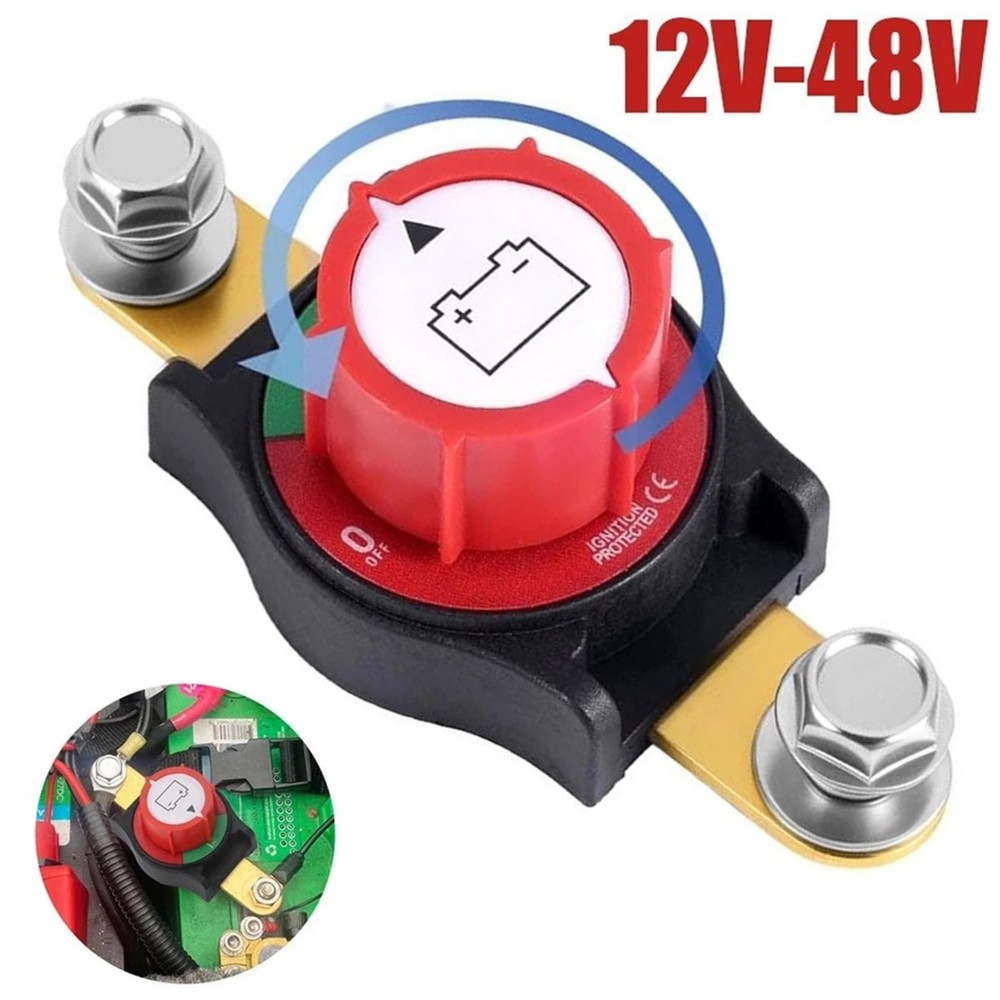 Side Post Battery Disconnect Switch 12V-48V Kill / Cut Off Switch For Car RV US