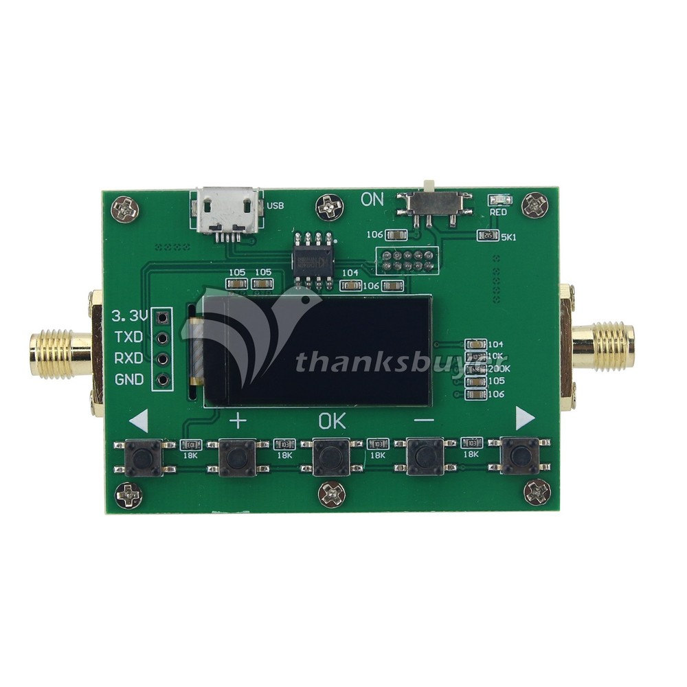 DC5V LF-6G 0-31.75dB Adjustable RF Signal Attenuator Module 0.25dB Step OLED