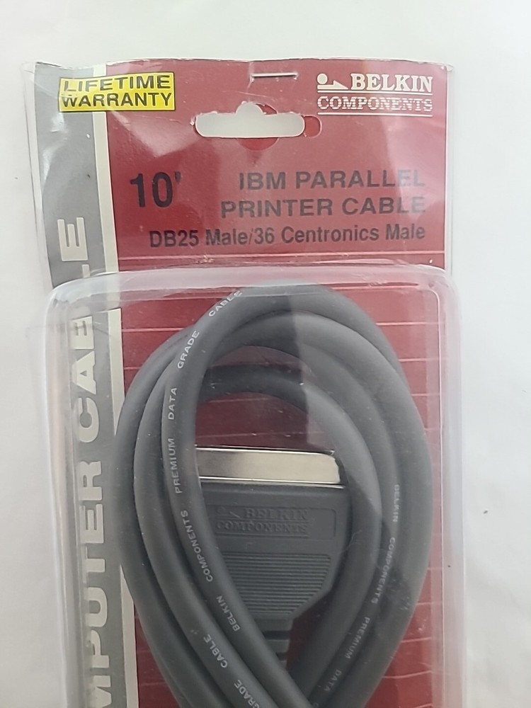 Belkin IBM Parallel Printer Cable DB25 Male/36 Male Centronics 10'