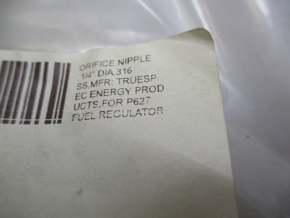 TRUSPEC orifice nipple 1/4 dia 316ss