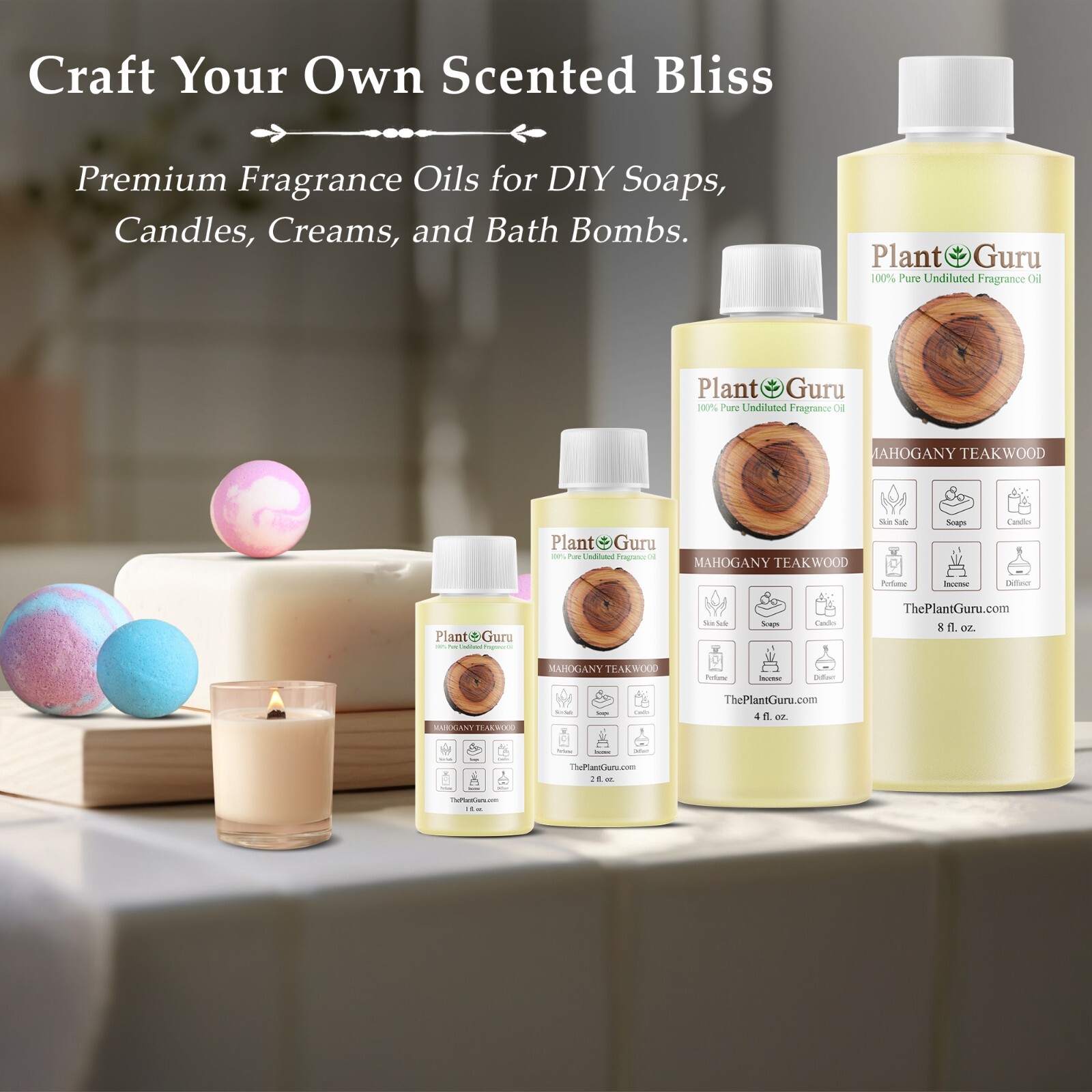 Mahogany Teakwood Fragrance Oil For Candle, Soap Making, Diffuser and Burners