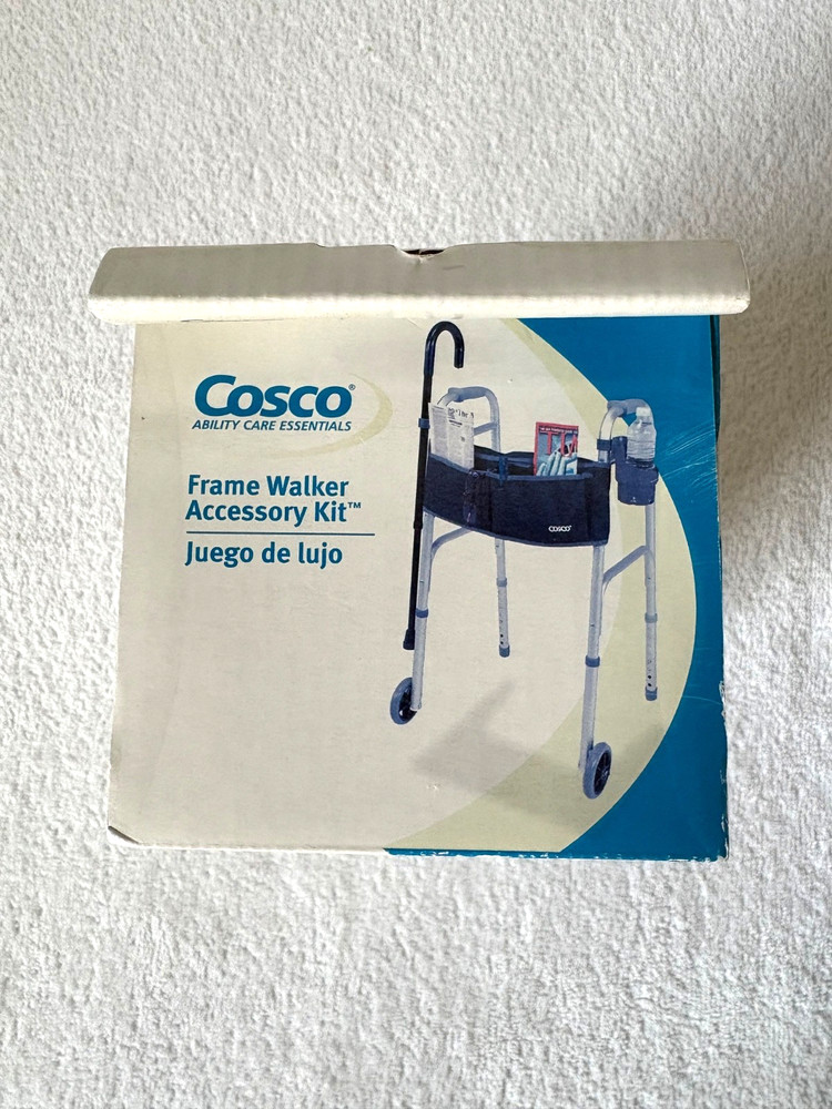 Cosco Ability Care Essentials Frame Walker Accessory Kit Pouch Cup Holder NEWBOX