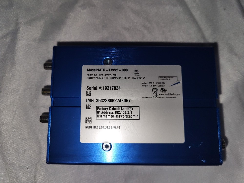 MultiTech MultiConnect rCell MTR-LVW2-B08