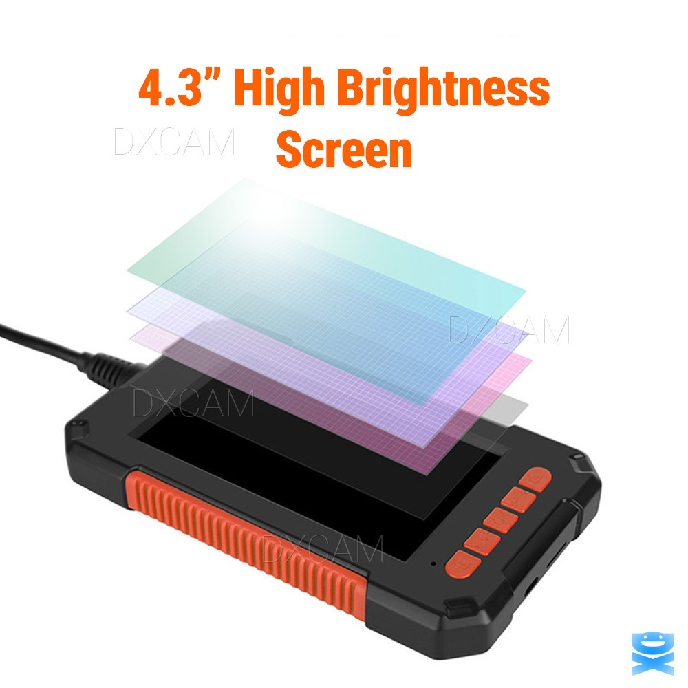 LCD Endoscope 1080P HD Industrial Borescope 4.3inch 8mm Inspection Snake Camera