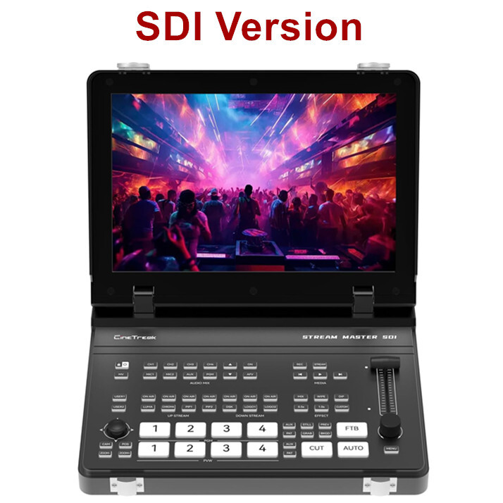 CineTreak Stream Master SDI-HDMI 4-CH Video Switcher Controller Live Streaming