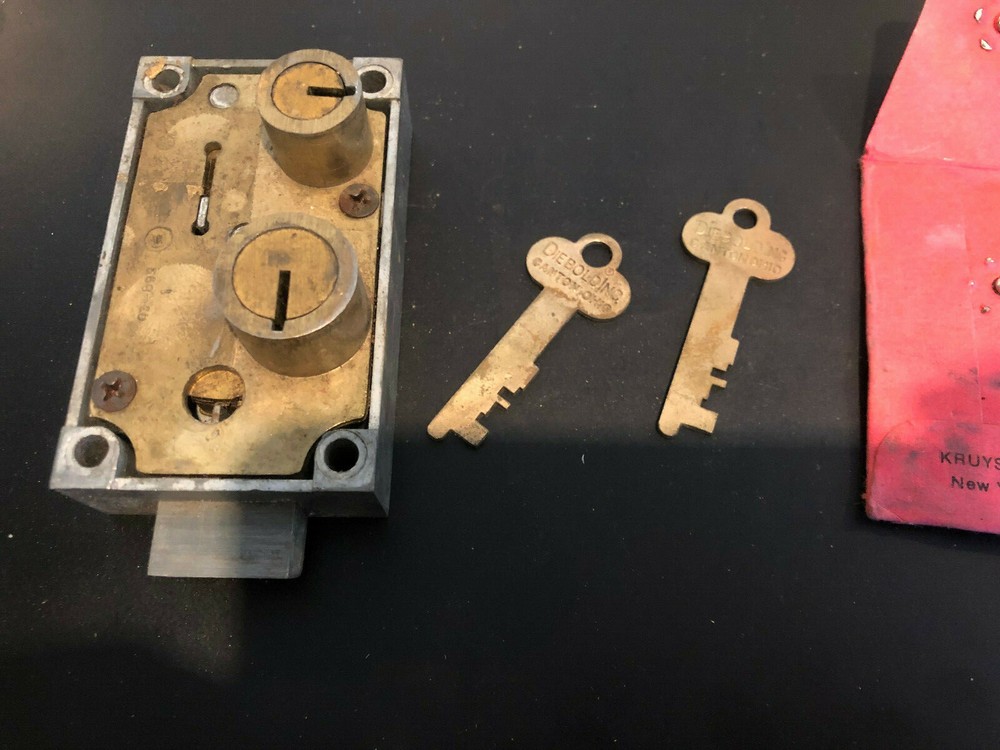 Diebold Safety Deposit Lock w/ 2 Customer Keys