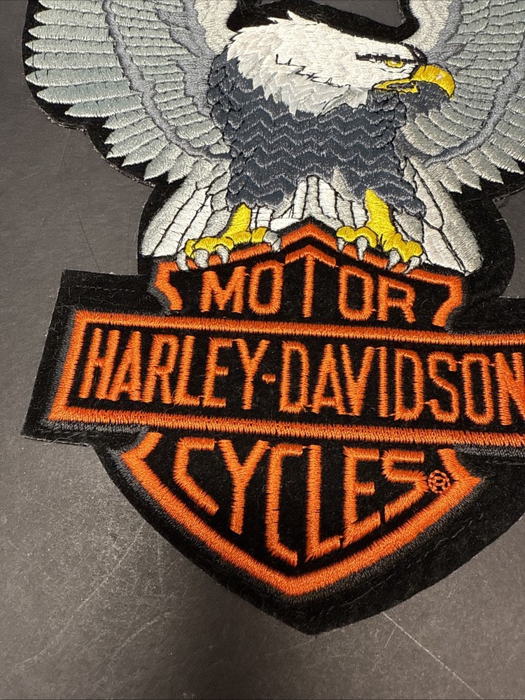 Harley Davidson Motorcycles Patch Large Approx 10”x13” Never Used - Bald Eagle