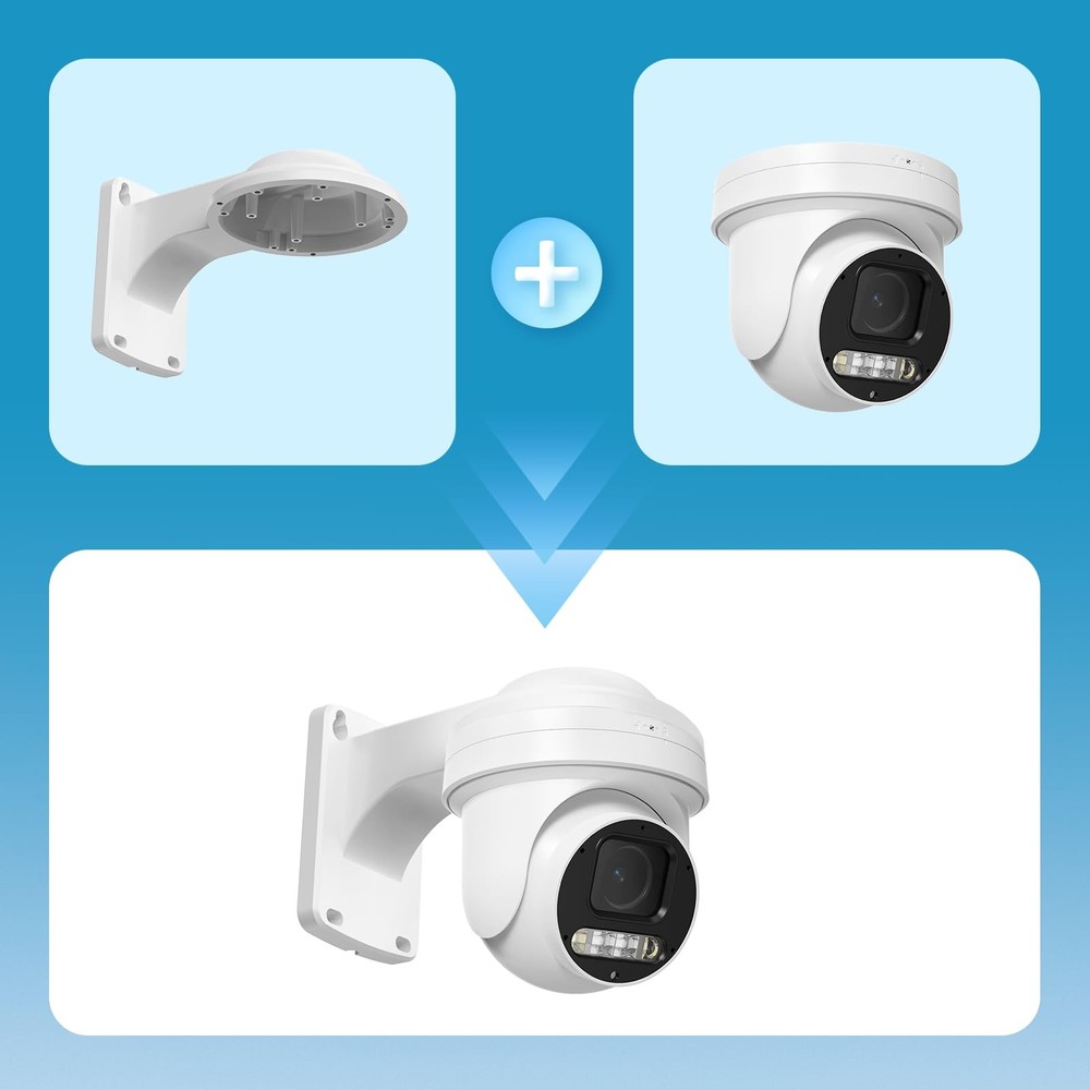 PTZ Camera Mounting Bracket Full Metal Compatible Dome Turret PoE Security