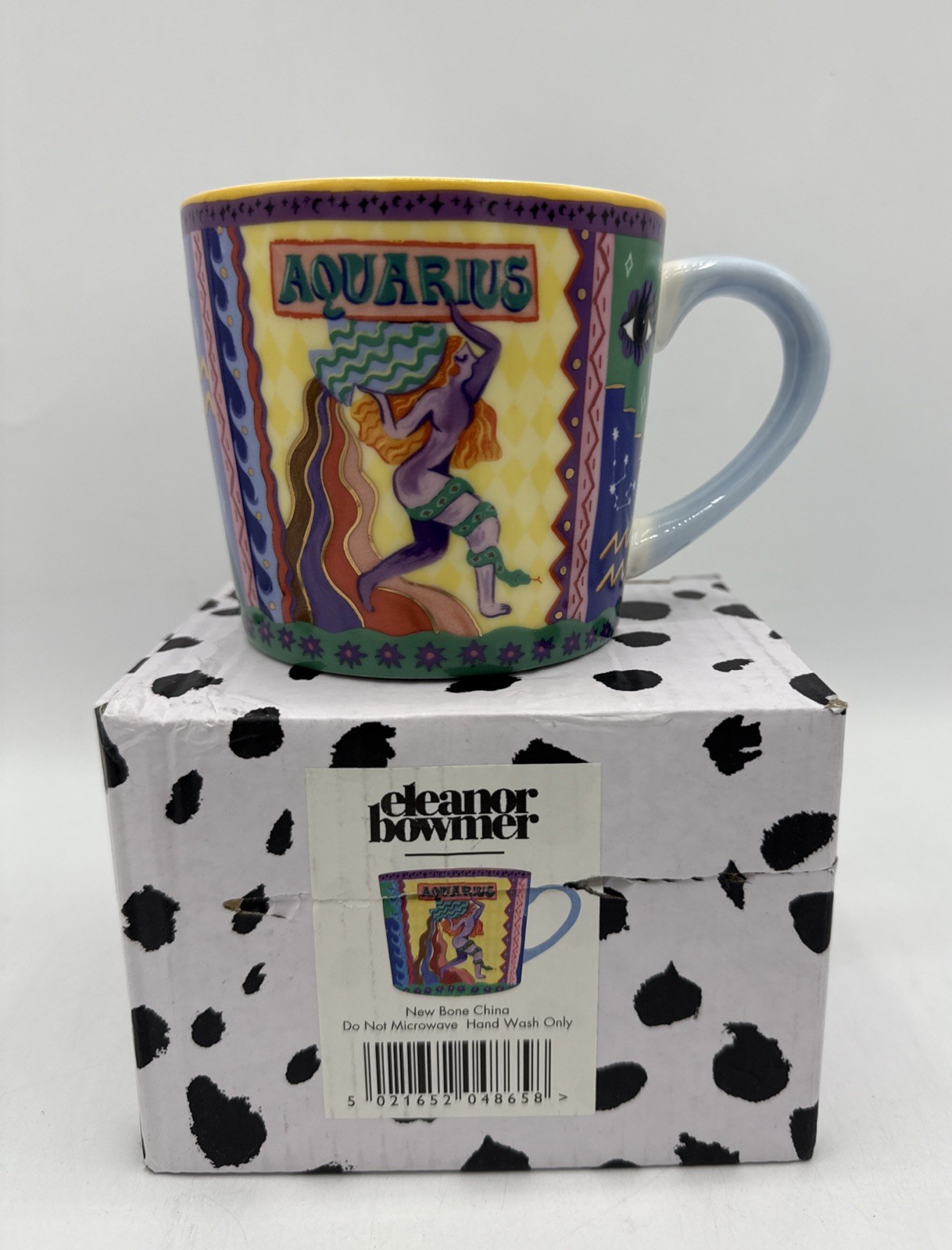 Anthropologie Stoneware Zodiac Mugs Eleanor Bowmer Signs Aquarius Coffee Tea