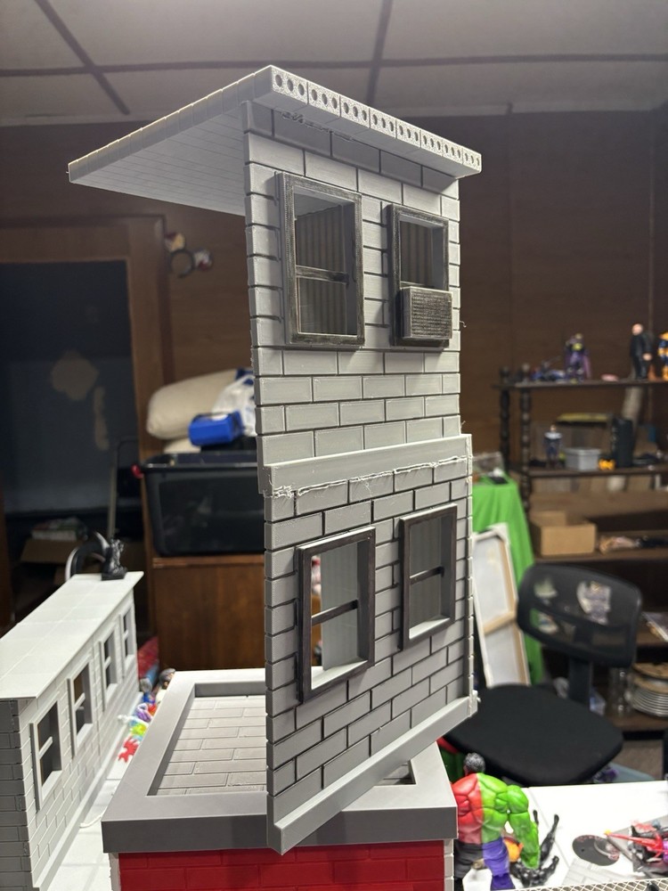 3D Printed Building Diorama 1/12 Scale Model 3D Printed