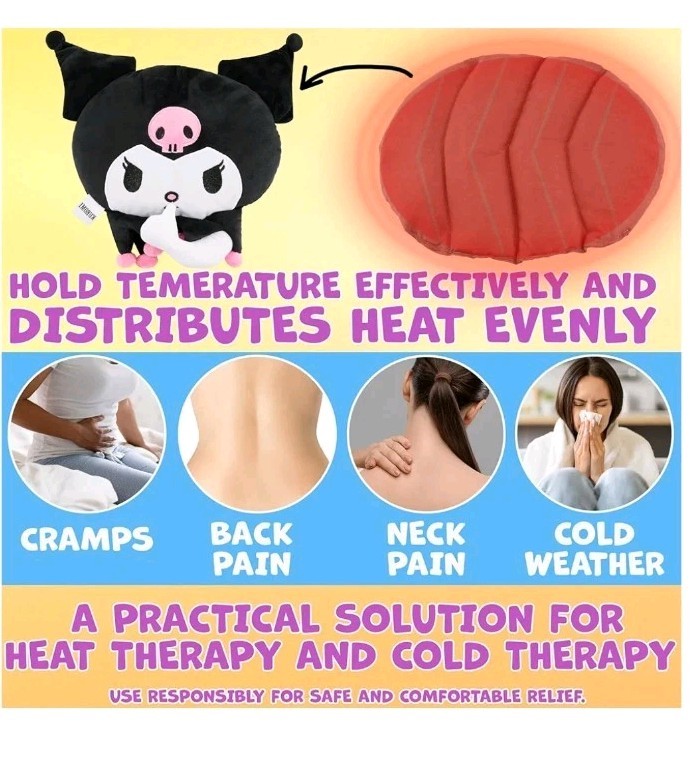 Hello Kitty Kuromi Microwave Heating Pad