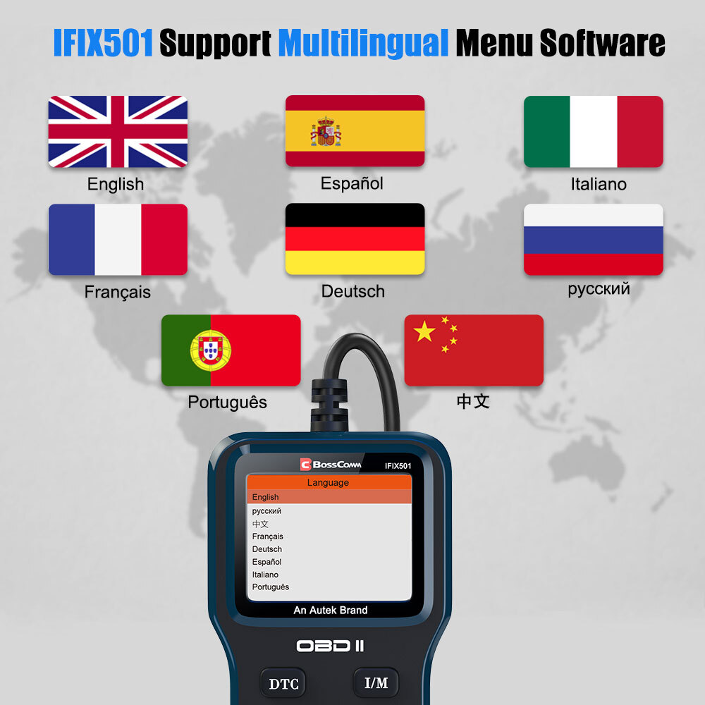 Bosscomm IFIX501 EOBD OBD2 Scanner Code Reader Check Engine Fault Diagnostic