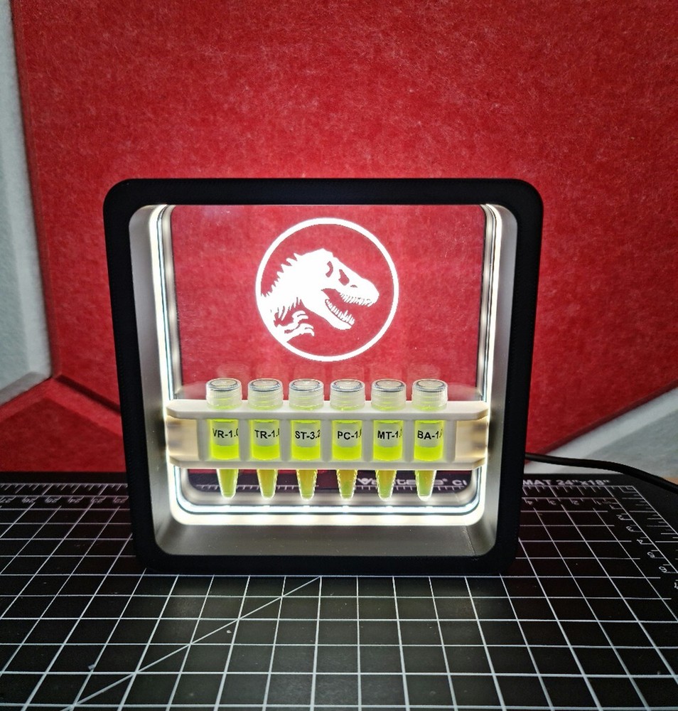 Jurassic Park prop replica light up display box OB