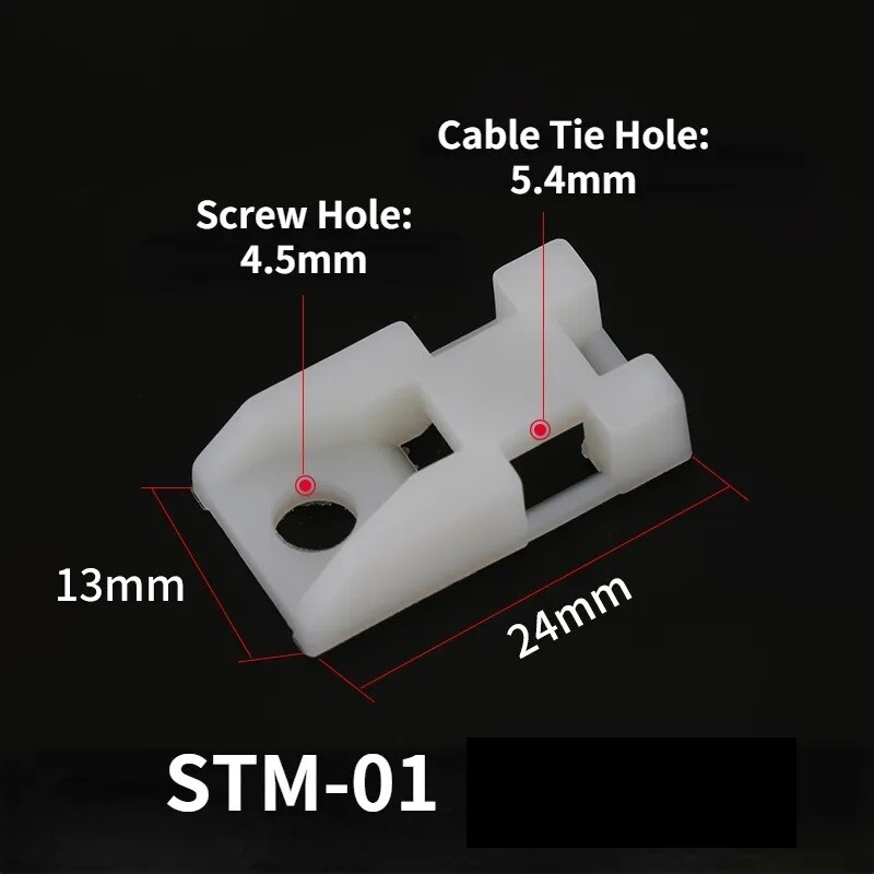 Cable Zip Tie Base Clips, Screw Mount Saddle Cradle Fixing Clips Holders
