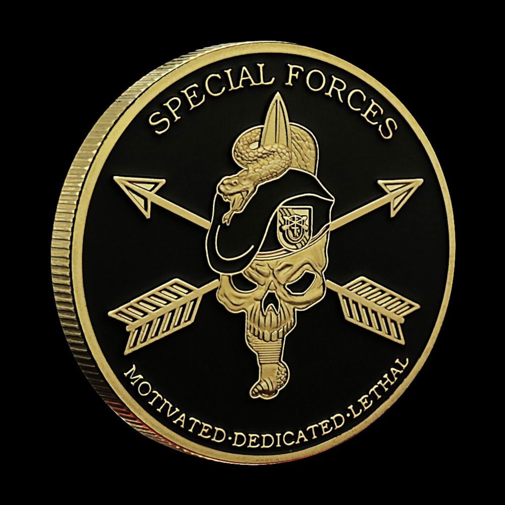 Army Special Forces Challenge Coin Motivated Dedicated Lethal