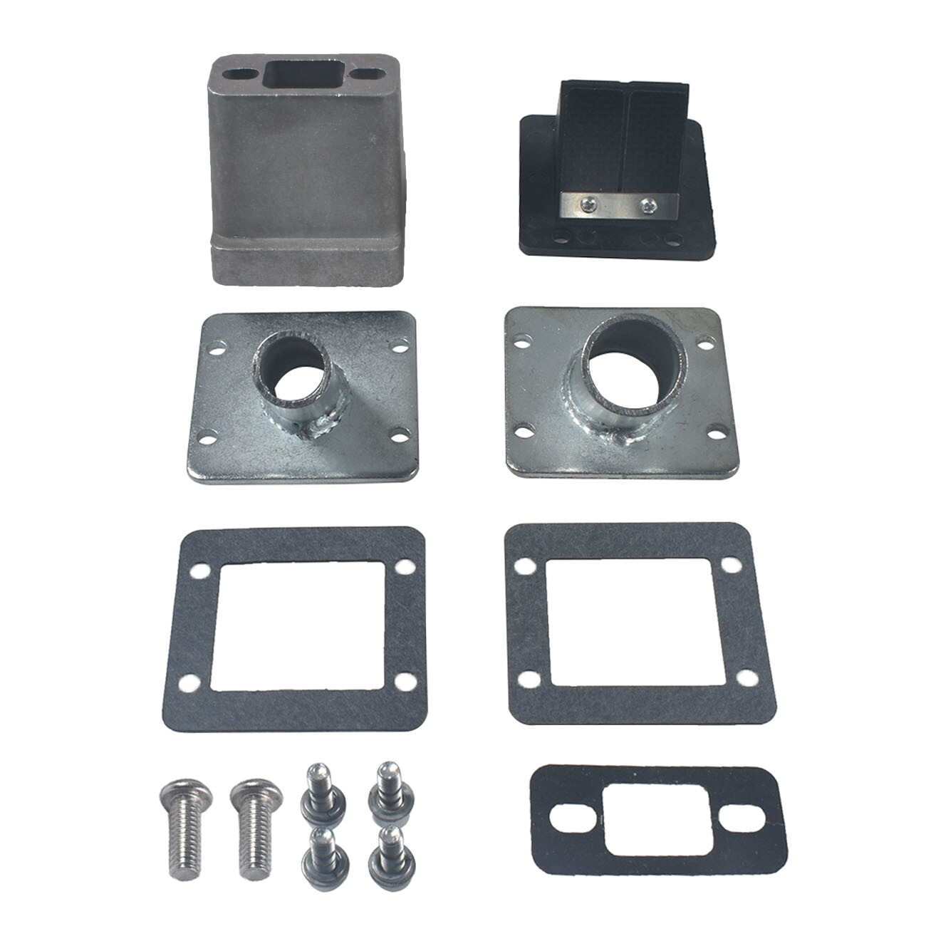 2 in1 Racing Reed Valve Kit 19 25mm inlet for 32-40mm Intake 80CC Motorized Bike