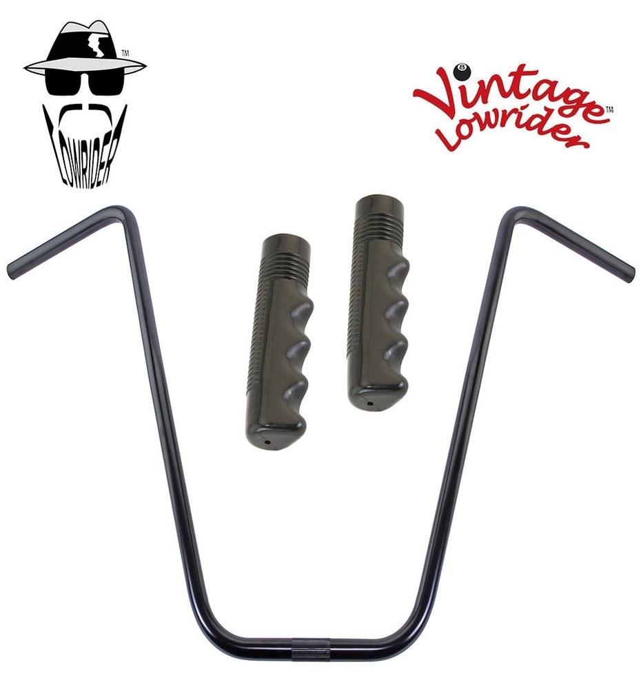 Original Lowrider 24" 22.2 D Handlebar Black 120mm Grips Solid/Black
